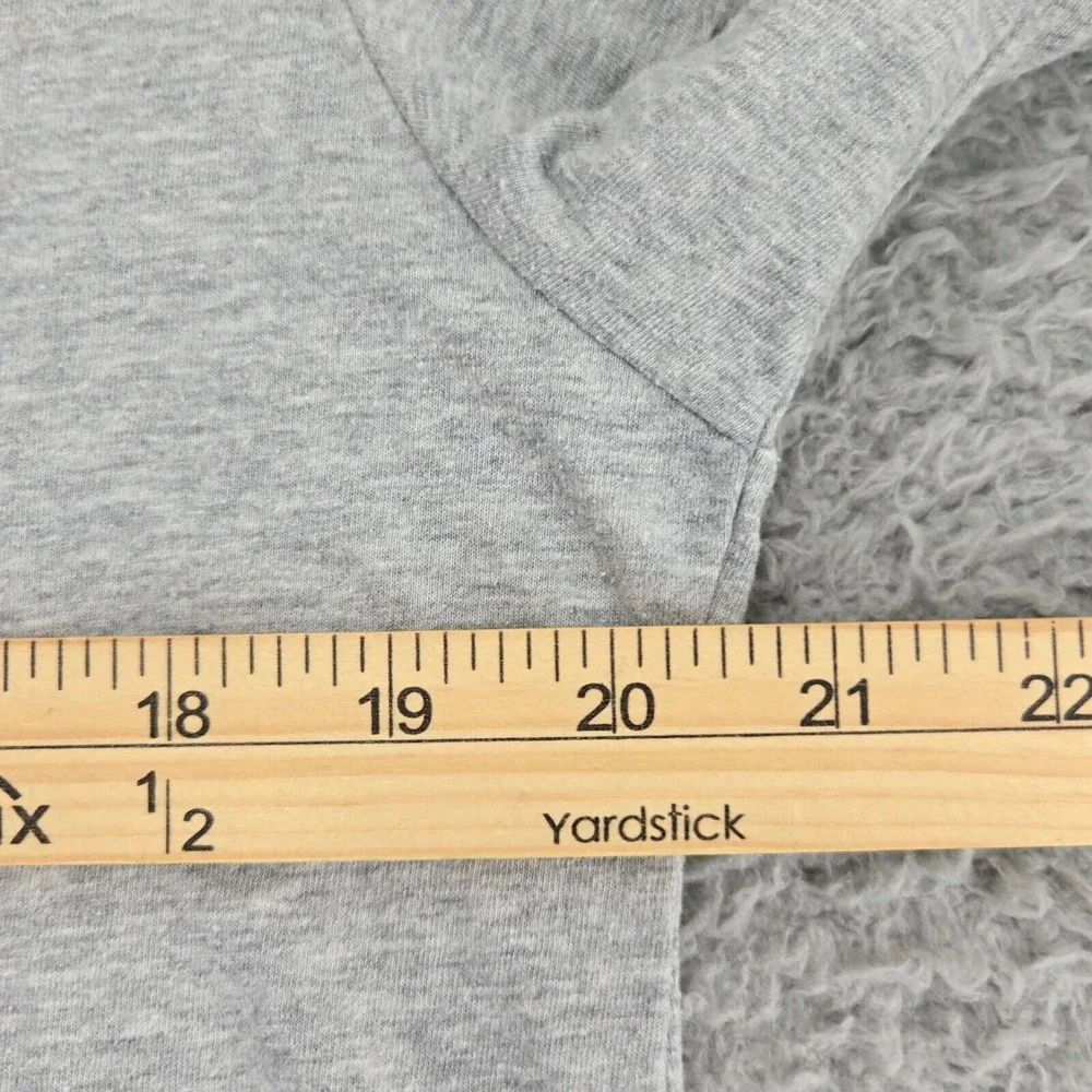 True Religion Shirt Mens Large Gray Heather Spellout Long‎ Sleeve Crew Neck